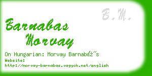 barnabas morvay business card